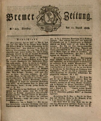 Bremer Zeitung Dienstag 11. August 1818