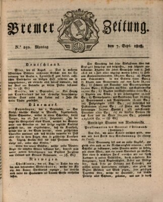 Bremer Zeitung Montag 7. September 1818