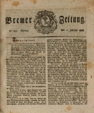 Bremer Zeitung Montag 12. Oktober 1818