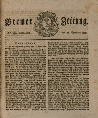 Bremer Zeitung Samstag 19. Dezember 1818