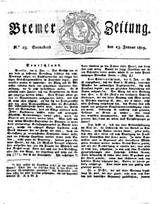 Bremer Zeitung Samstag 23. Januar 1819