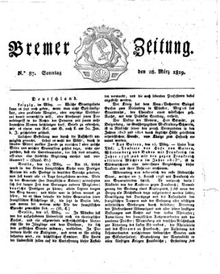 Bremer Zeitung Sonntag 28. März 1819