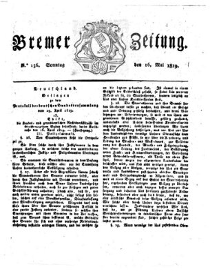 Bremer Zeitung Sonntag 16. Mai 1819