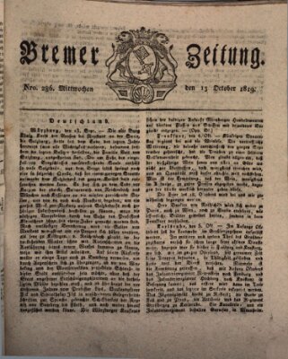 Bremer Zeitung Mittwoch 13. Oktober 1819