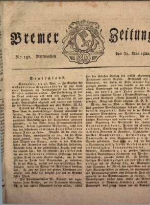 Bremer Zeitung Mittwoch 31. Mai 1820