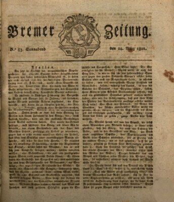 Bremer Zeitung Samstag 24. März 1821