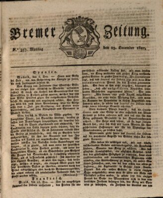 Bremer Zeitung Montag 23. Dezember 1822
