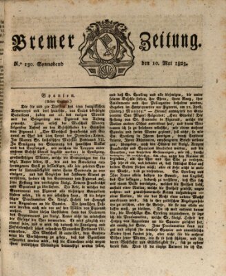Bremer Zeitung Samstag 10. Mai 1823