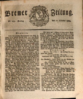 Bremer Zeitung Freitag 10. Oktober 1823