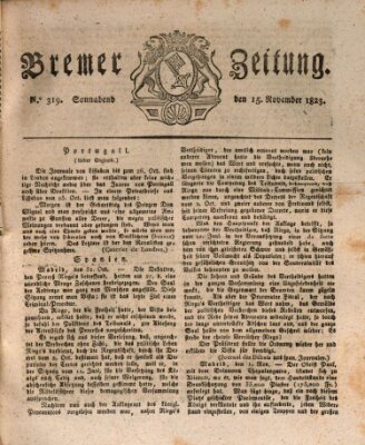 Bremer Zeitung Samstag 15. November 1823