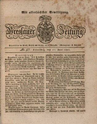 Neue Breslauer Zeitung Donnerstag 21. Juni 1821