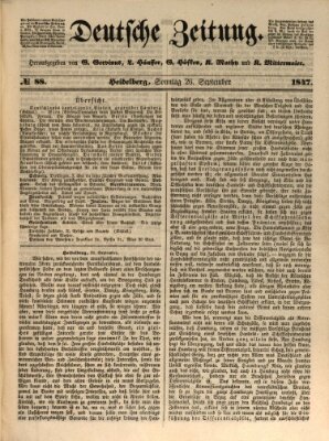 Deutsche Zeitung 〈Frankfurt, Main〉 Sonntag 26. September 1847