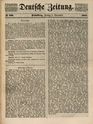 Deutsche Zeitung 〈Frankfurt, Main〉 Freitag 5. November 1847