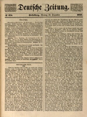 Deutsche Zeitung 〈Frankfurt, Main〉 Montag 20. Dezember 1847