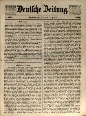 Deutsche Zeitung 〈Frankfurt, Main〉 Mittwoch 2. Februar 1848