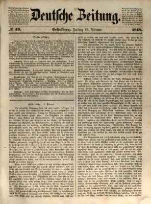 Deutsche Zeitung 〈Frankfurt, Main〉 Freitag 18. Februar 1848