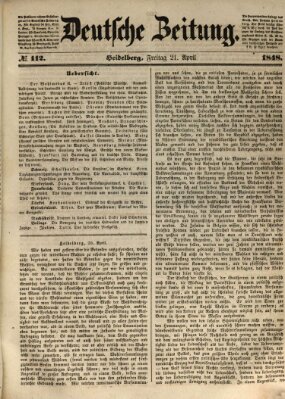 Deutsche Zeitung 〈Frankfurt, Main〉 Freitag 21. April 1848