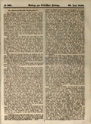 Deutsche Zeitung 〈Frankfurt, Main〉 Freitag 16. Juni 1848