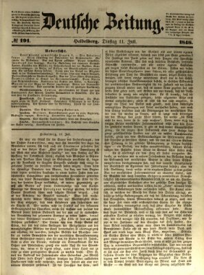 Deutsche Zeitung 〈Frankfurt, Main〉 Dienstag 11. Juli 1848