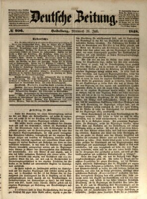 Deutsche Zeitung 〈Frankfurt, Main〉 Mittwoch 26. Juli 1848