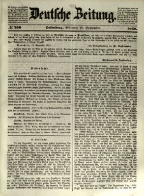 Deutsche Zeitung 〈Frankfurt, Main〉 Mittwoch 20. September 1848