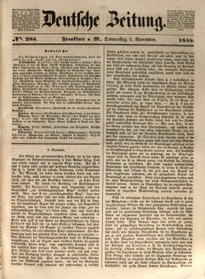 Deutsche Zeitung 〈Frankfurt, Main〉 Donnerstag 2. November 1848