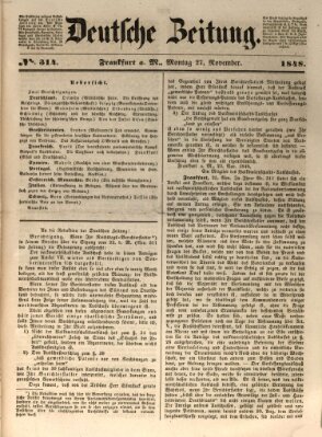Deutsche Zeitung 〈Frankfurt, Main〉 Montag 27. November 1848