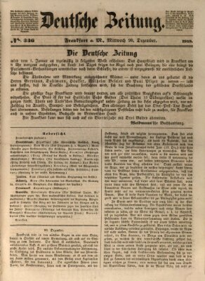 Deutsche Zeitung 〈Frankfurt, Main〉 Mittwoch 20. Dezember 1848