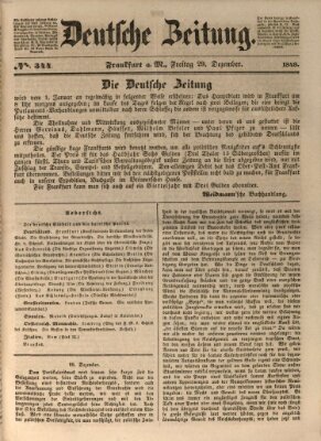 Deutsche Zeitung 〈Frankfurt, Main〉 Freitag 29. Dezember 1848