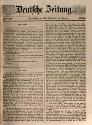 Deutsche Zeitung 〈Frankfurt, Main〉 Mittwoch 10. Januar 1849