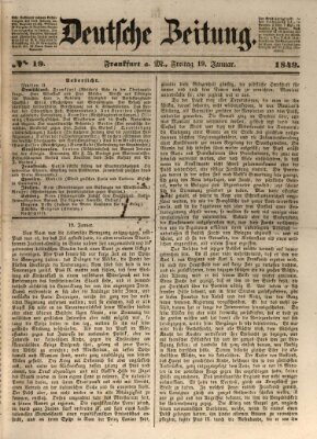 Deutsche Zeitung 〈Frankfurt, Main〉 Freitag 19. Januar 1849