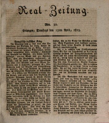 Erlanger Real-Zeitung Dienstag 13. April 1813