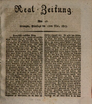 Erlanger Real-Zeitung Dienstag 18. Mai 1813