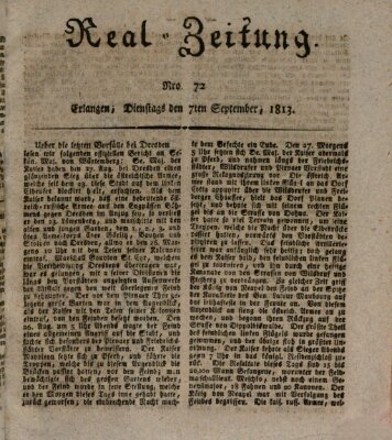 Erlanger Real-Zeitung Dienstag 7. September 1813