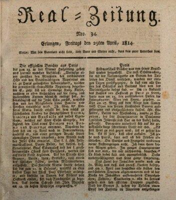 Erlanger Real-Zeitung Freitag 29. April 1814