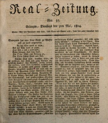 Erlanger Real-Zeitung Dienstag 3. Mai 1814