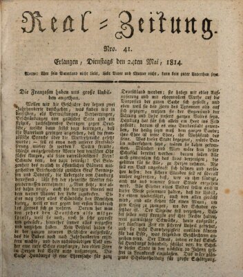 Erlanger Real-Zeitung Dienstag 24. Mai 1814