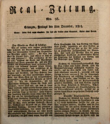 Erlanger Real-Zeitung Freitag 8. Dezember 1815