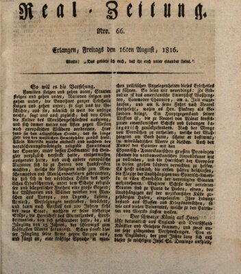 Erlanger Real-Zeitung Freitag 16. August 1816
