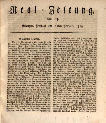 Erlanger Real-Zeitung Freitag 12. Februar 1819