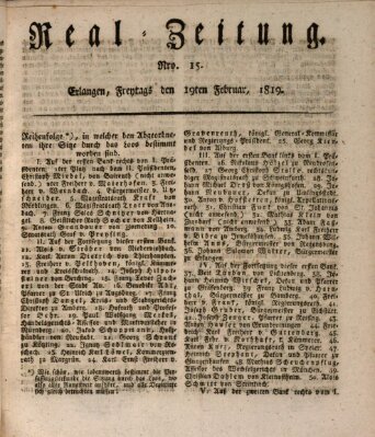 Erlanger Real-Zeitung Freitag 19. Februar 1819