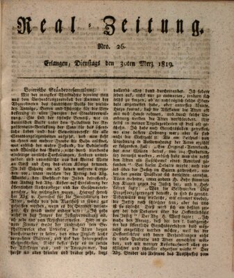 Erlanger Real-Zeitung Dienstag 30. März 1819