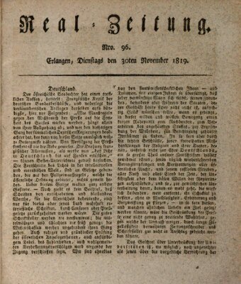 Erlanger Real-Zeitung Dienstag 30. November 1819