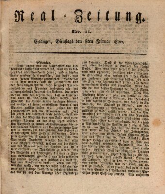 Erlanger Real-Zeitung Dienstag 8. Februar 1820