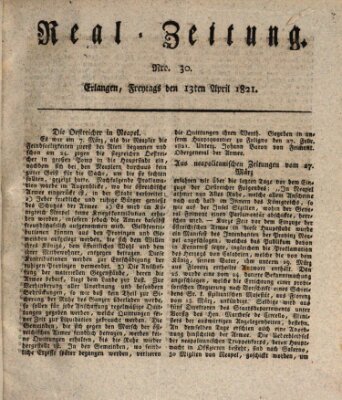 Erlanger Real-Zeitung Freitag 13. April 1821
