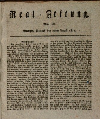 Erlanger Real-Zeitung Freitag 24. August 1821