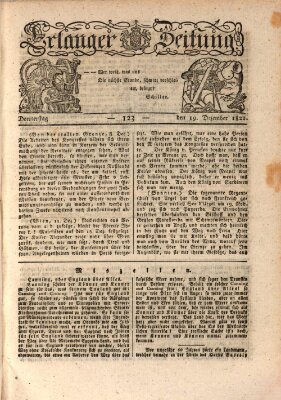 Erlanger Zeitung (Erlanger Real-Zeitung) Donnerstag 19. Dezember 1822