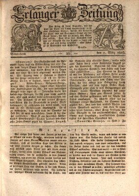 Erlanger Zeitung (Erlanger Real-Zeitung) Samstag 1. März 1823