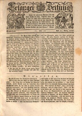 Erlanger Zeitung (Erlanger Real-Zeitung) Samstag 22. März 1823