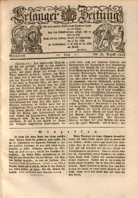 Erlanger Zeitung (Erlanger Real-Zeitung) Samstag 30. August 1823